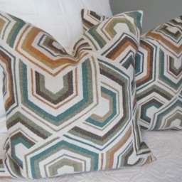 2 Color Choices.geometric.modern.ranch.browns.turquoise.cream.natural.olive.rust.gold Red.grey.pillow Covers.slip Covers.decor Pillows - thumbnail 2
