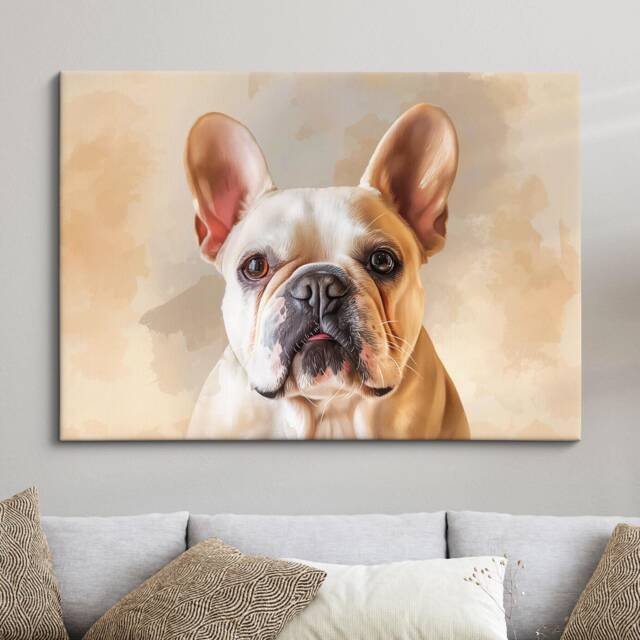 French Bulldog Abstract Pastel Oil Painting Framed Print & Canvas Large Luxury Wall Art Poster Pet Home Decor Interior Dog Gift Idea - image 1