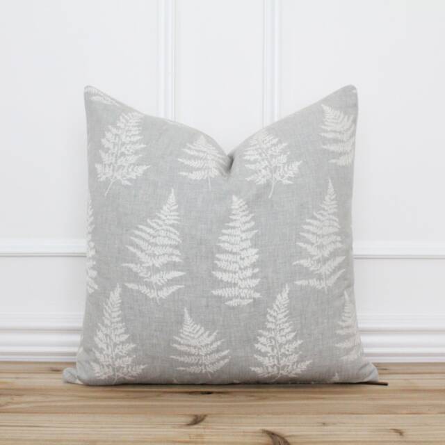Ivory Fern Pillow Cover Spring Farmhouse Covers Neutral Throw Pillows Lumbar - Mila - image 1