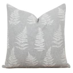 Ivory Fern Pillow Cover Spring Farmhouse Covers Neutral Throw Pillows Lumbar - Mila - thumbnail 3