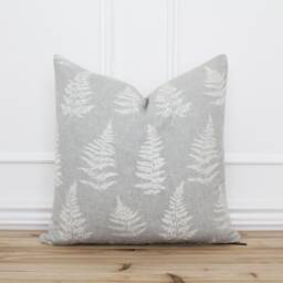 Ivory Fern Pillow Cover Spring Farmhouse Covers Neutral Throw Pillows Lumbar - Mila - thumbnail 1