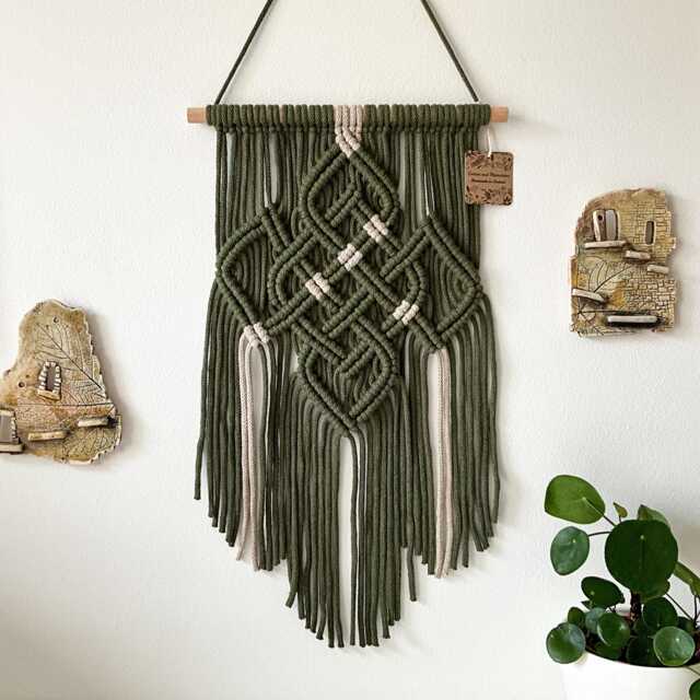 Celtic Wall Hanging, Medieval Tapestry, Irish Art Handmade in Ireland - image 1