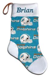Personalized Nfl Miami Dolphins Football Christmas Stocking Embroidered