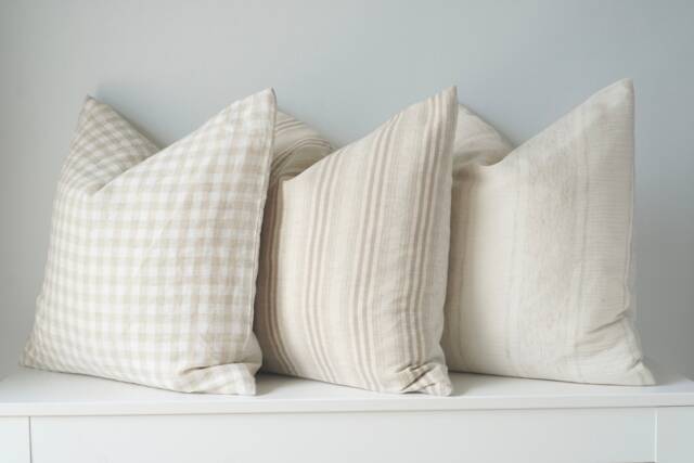 Combo Pillow Set Of 3 Neutral Pillow Cover - image 1