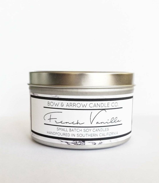 8 Oz Natural Soy Candle French Vanilla Scented - Tin Candles - image 1