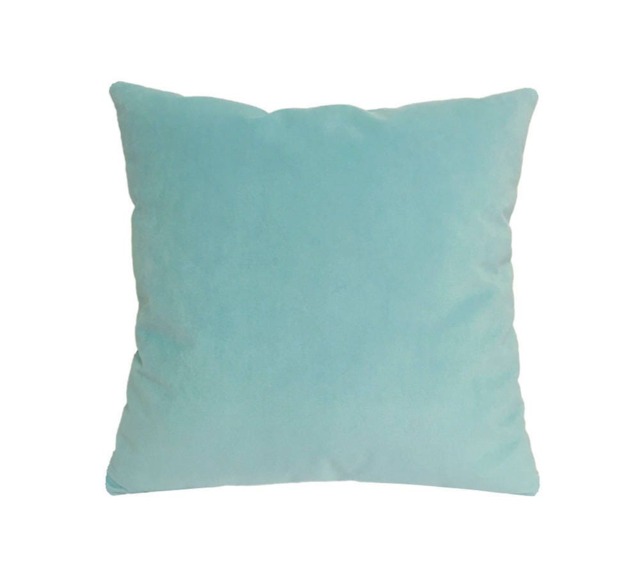 Aqua Velvet Suede Decorative Throw Pillow Cover/Case Cushion 18x18 - image 1
