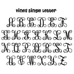 Single Letter Monogram Sticker, Car Decal, Vinyl Letter, Wall Custom - thumbnail 4