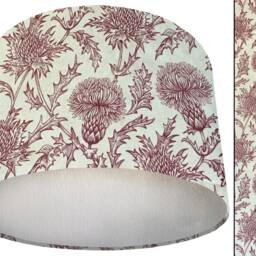 Thistle Print Lampshade Red Floral Country Home Lighting - thumbnail 3