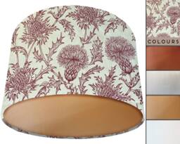 Thistle Print Lampshade Red Floral Country Home Lighting - thumbnail 1
