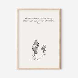 Winnie The Pooh Print, Quote Nursery Decor, Wall Art, New Baby Gift, Unframed, A2/A3/A4/A5, Themed - thumbnail 2
