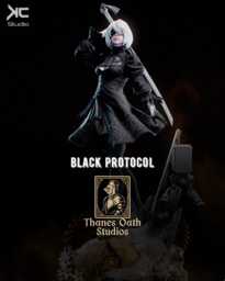 Black Protocol - Android Warrior Philosophical Sci-Fi 2B Resin Figure 16K - thumbnail 1