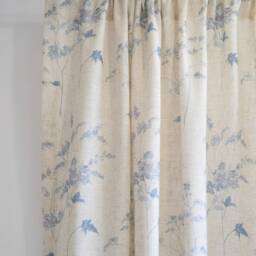 Bluma Print Linen Curtain, Floral Drape, Semi Blackout Custom Curtain For Livingroom, Extra Long 1Pc - thumbnail 2