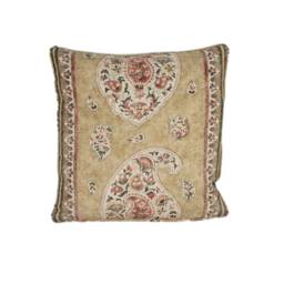 Gp & J Baker - Coromandel Tobacco Intricately Detailed Kashmir Paisley Designer Cushion Cover Luxury Throw Pillow Handmade Home Deco - thumbnail 2