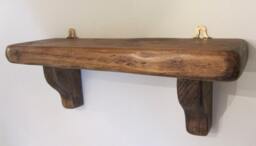 Chunky Rustic Reclaimed Plank Wood Shelf , Farmhouse Style Kitchen/Bathroom Shabby Chic - thumbnail 1