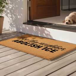 Love Thy Neighbor Abolish Ice Doormat For Political Activists - Anti Welcome Mat Immigrant Solidarity Decor - thumbnail 4