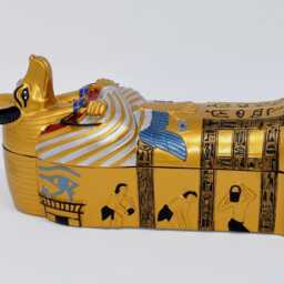Ancient Egyptian King Coffin Tutankhamun Or Anubis - 12 Inch Tomb Set - thumbnail 3
