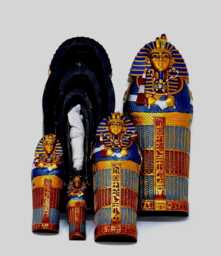 Ancient Egyptian King Coffin Tutankhamun Or Anubis - 12 Inch Tomb Set - thumbnail 1