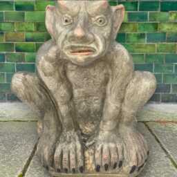 Concrete Gargoyle Statue Stone Gothic Sculpture Outdoor Guardian Ornament Garden Figurine Handmade Art - thumbnail 3