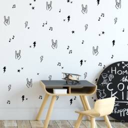 Rock & Roll Decal Set - Nursery Decor, Gift For Mom, Wall Kids Music Decals, Room Art, Vinyl Decal, On - thumbnail 2
