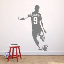 Personalised Football Shirt - Vinyl Transfer Wall Sticker Kids Bedroom - thumbnail 2