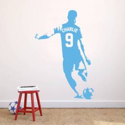 Personalised Football Shirt - Vinyl Transfer Wall Sticker Kids Bedroom - thumbnail 3