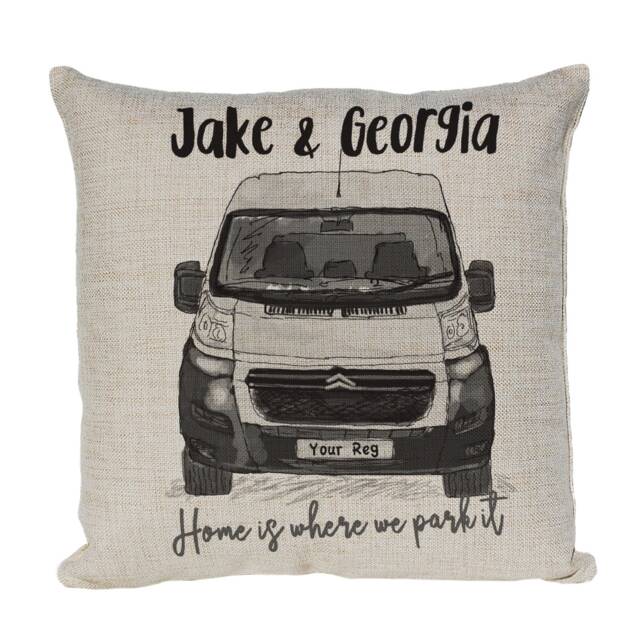 Personalised Citron Relay Camper Van Cushion Cover, Choice Of Colours By Inspired Creative Design - image 1