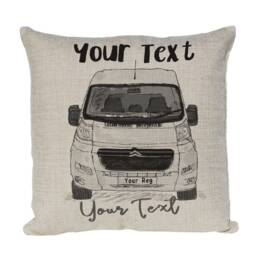 Personalised Citron Relay Camper Van Cushion Cover, Choice Of Colours By Inspired Creative Design - thumbnail 3