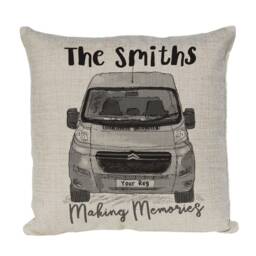 Personalised Citron Relay Camper Van Cushion Cover, Choice Of Colours By Inspired Creative Design - thumbnail 2