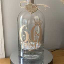 Personalised 60Th Birthday Light Up Bottle, Bottle Lamp With Gift Messaging Service & Bag - thumbnail 4