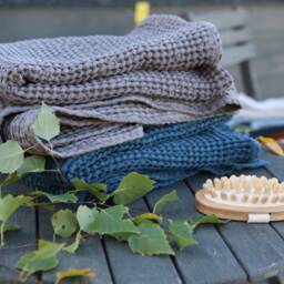 Linen Waffle Bath Towels, Natural Waffle Towels For Sauna, Gym, Organic Towel Hand, Face Set Bath, Super Absorbent Ecofriendly Towels - thumbnail 4