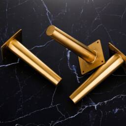 Brass Plated Tapered Sofa Legs, Mid-Century Modern Furniture Feet, Set Of 4 - thumbnail 2
