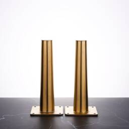 Brass Plated Tapered Sofa Legs, Mid-Century Modern Furniture Feet, Set Of 4 - thumbnail 3