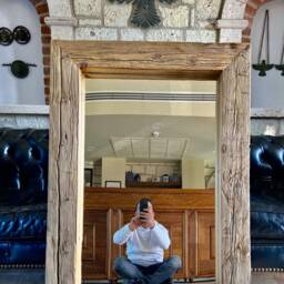 Rustic Reclaimed Wood Wall Mirror - Modern Farmhouse Rectangular - thumbnail 4