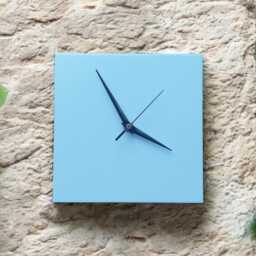 Modern Minimalist Red Square Wall Clock - Non-Ticking/Sweeping Hands - thumbnail 4