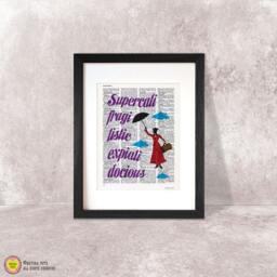 Mary Poppins Dictionary Art Print Supercalifragilisticexpialidocious Nursery Decor - thumbnail 1