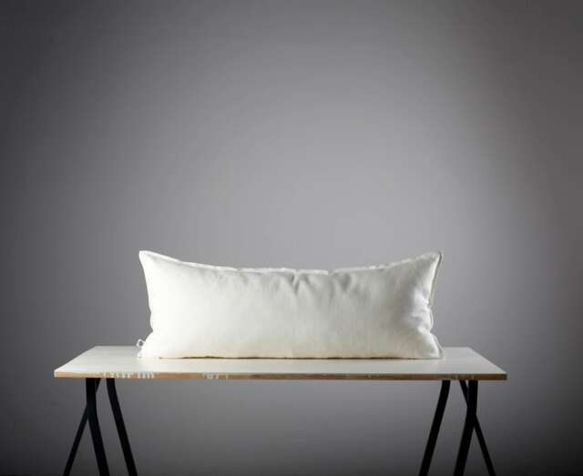 Lumbar Pillow Cover 14x36, White Lumbar Cover, Throw Pillow - image 1