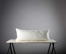 Lumbar Pillow Cover 14x36, White Lumbar Cover, Throw Pillow - thumbnail 1