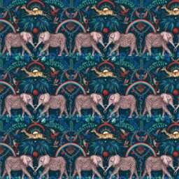 Clarke & Clarke, Elephants Satin Cotton Cushion Cover - thumbnail 3