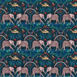 Clarke & Clarke, Elephants Satin Cotton Cushion Cover - thumbnail 3