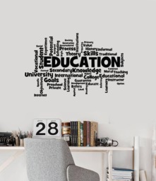 Education Vinyl Wall Decal Words Cloud School Classroom University Decor Stickers Mural - #2683Di - thumbnail 1