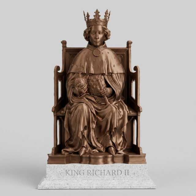 King Richard Ii Statue - Throned Medieval English Collectible - image 1