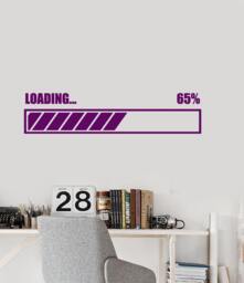 Wall Art Mural Gamer Loading Computer Notebook Laptop Gaming Decal - #1016D - thumbnail 1