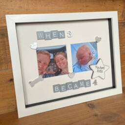 New Baby Photo Box Frame - Parents Gift Scan Picture Celebration With Optional Led Lights - thumbnail 2