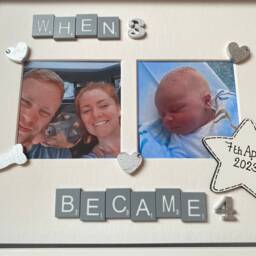 New Baby Photo Box Frame - Parents Gift Scan Picture Celebration With Optional Led Lights - thumbnail 4