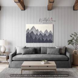 Mountain Tapestry Wall Hanging Custom Fibre Art, Hand-Dyed