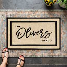 Personalized Family Name Doormat - Washable Entrance Rug - thumbnail 4