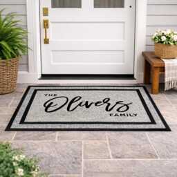 Personalized Family Name Doormat - Washable Entrance Rug - thumbnail 3
