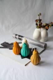 Ember Glow Pumpkin Candle Autumn Home Decor, Soy Wax - thumbnail 1