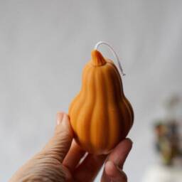 Ember Glow Pumpkin Candle Autumn Home Decor, Soy Wax - thumbnail 2