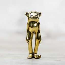 Hand Cast Solid Brass Minky Monkey Figurine Blamo Designer Toy Art